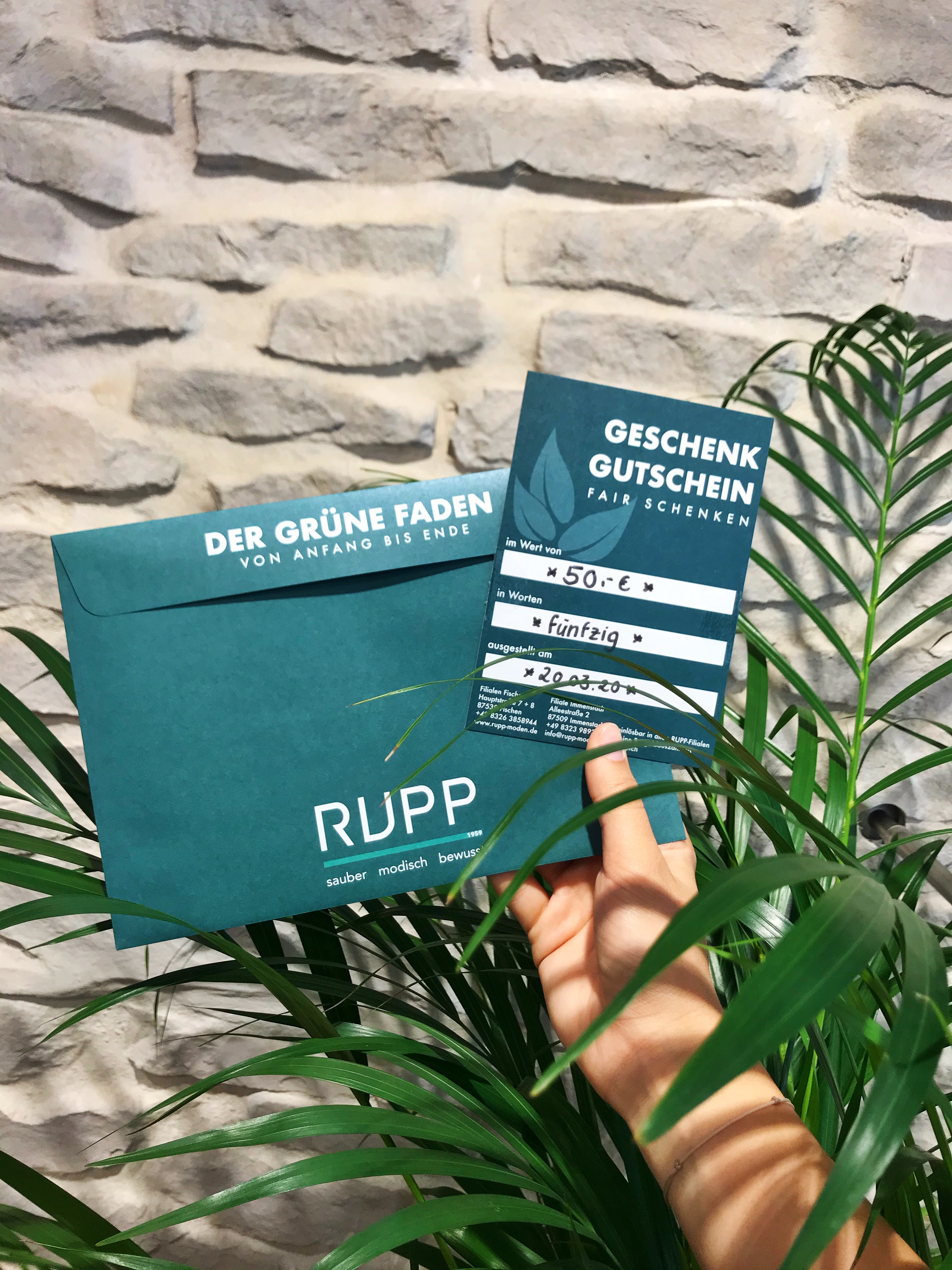 RUPP Gutschein fair-schenken