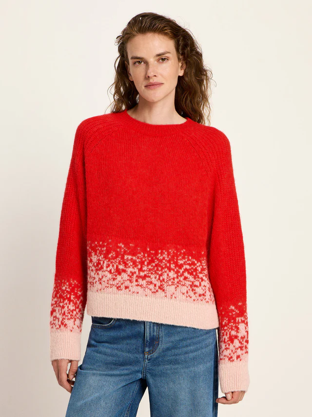 Jaquard Pullover rot von Lanius bei Rupp Moden